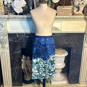 Anthropologie Moulinette Souers water color pencil skirt